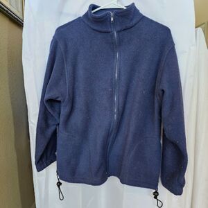 #0267 Shaver Lake For Kids Navy Blue Full Zip Fleece Jacket Medium
